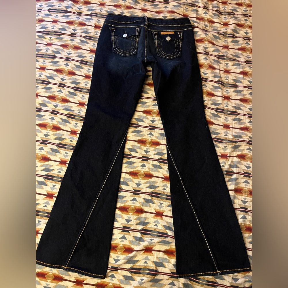 True Religion Dark Wash Women's Flare Denim Jeans